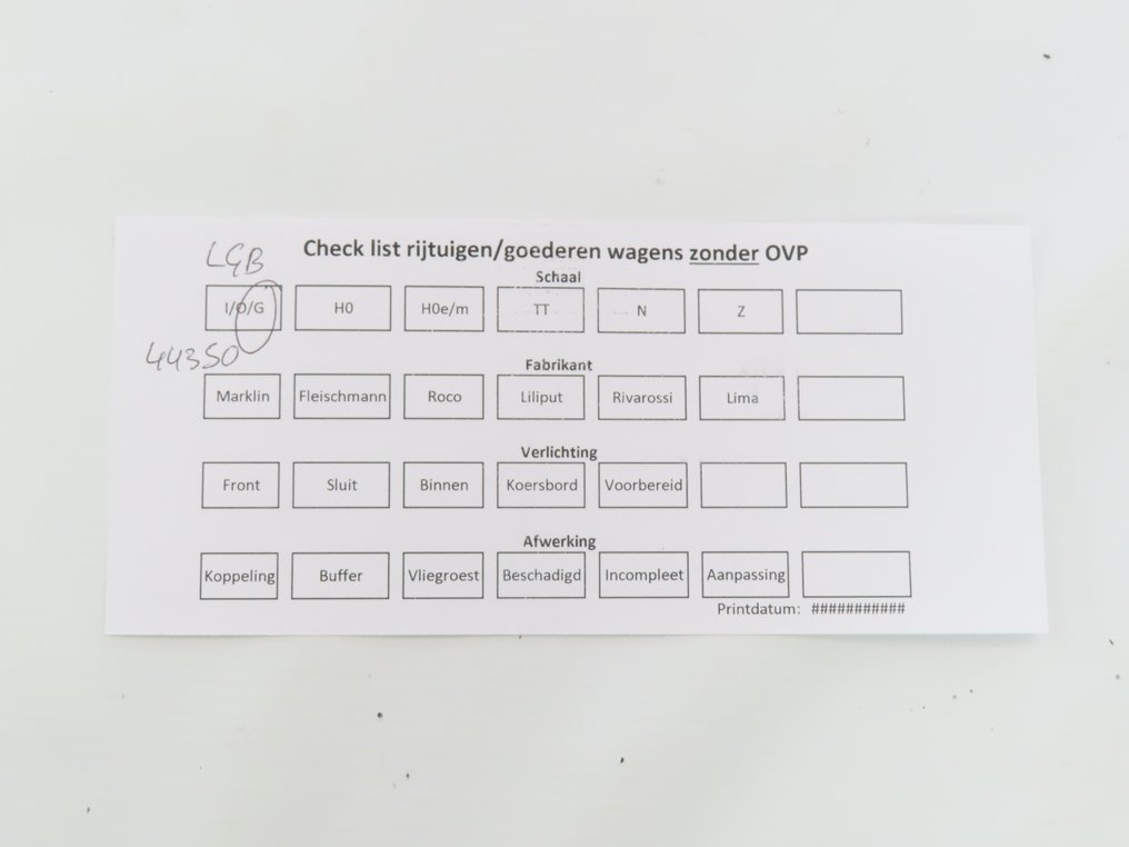 LGB G - 44350 - Τρένο μοντελισμού μεταφοράς εμπορευμάτων (1) - 2-αξονικό κλειστό φορτηγό βαγόνι. - C.F.D #4.3