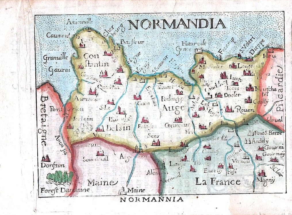 Γαλλία - Νορμανδία; Ortelius / Turrini - Normandia - 1655 #3.2