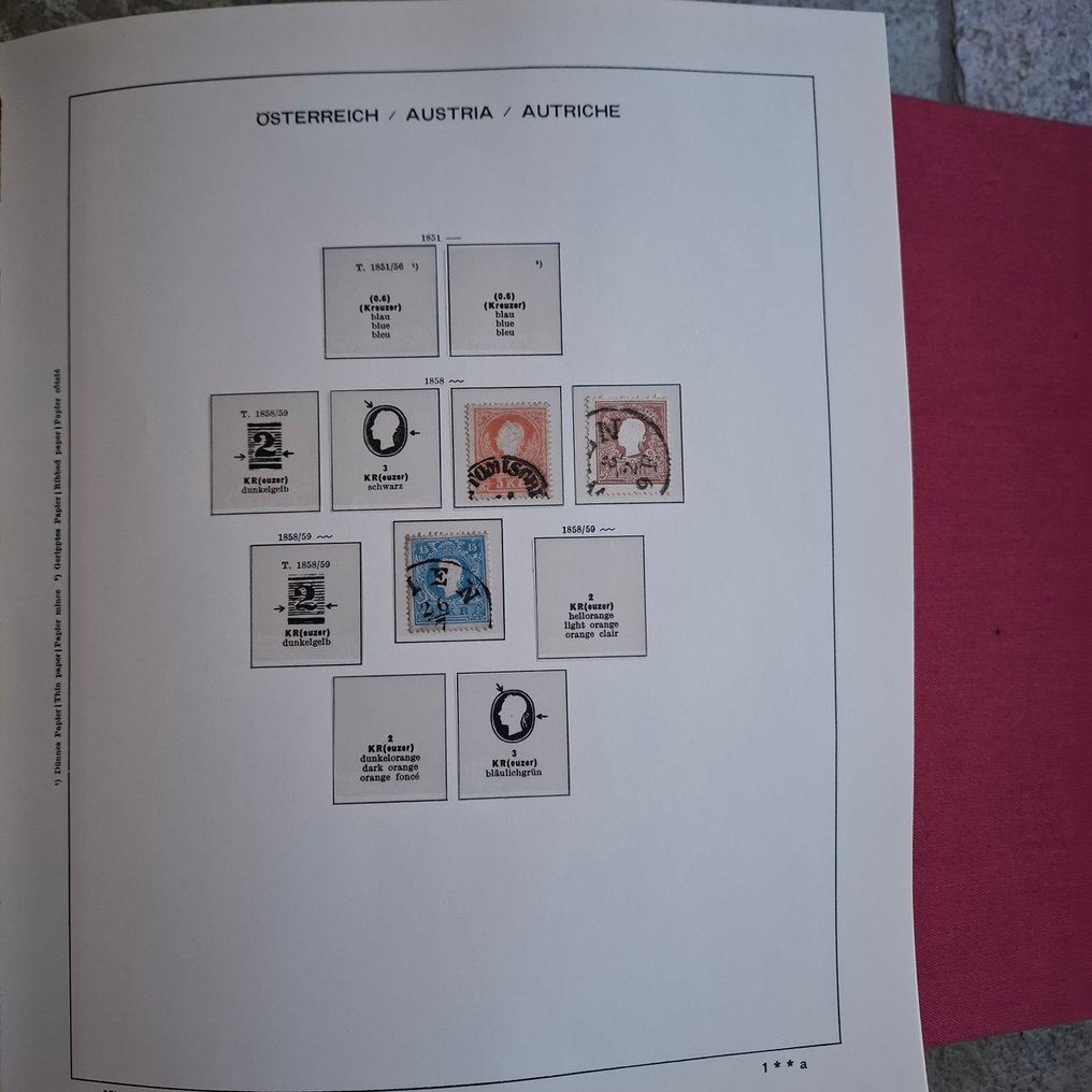 Áustria 1850/1986 - Coleção antiga usada/postfresca (em parte duplicada) em 2 álbuns de formulários Schaubek. #4.3