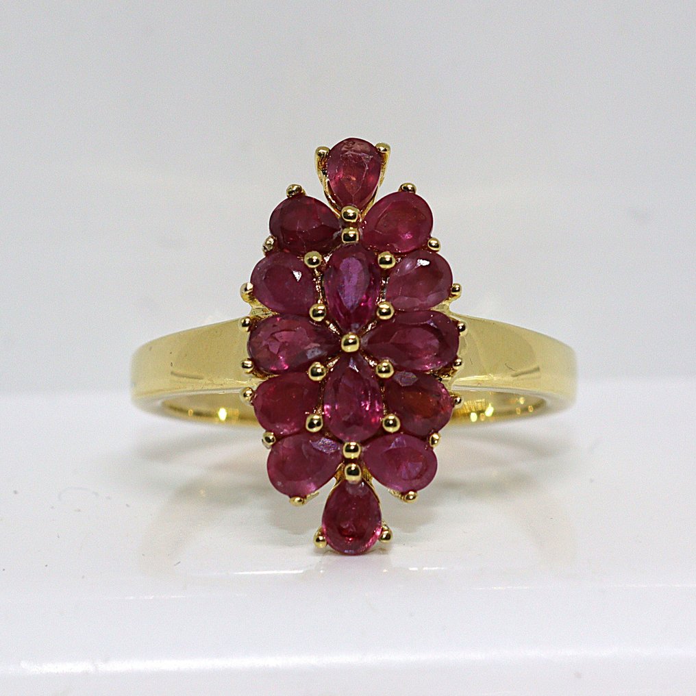 Nincs minimálár - Gyűrű Ezüst -  2.52ct. tw. Rubin - Méret: 21 mm, #1.0