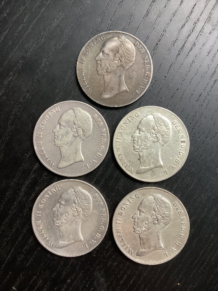 Nederland. Willem II. 2 1/2 Gulden 1845-1849 (Zonder minimumprijs) #1.0