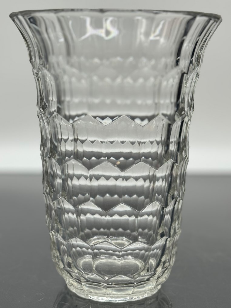 Val Saint Lambert - Charles Graffart & René Delvenne - Váza -  Lekopott díszléc  - Kristály - Vase Ecailles VSL #1.0