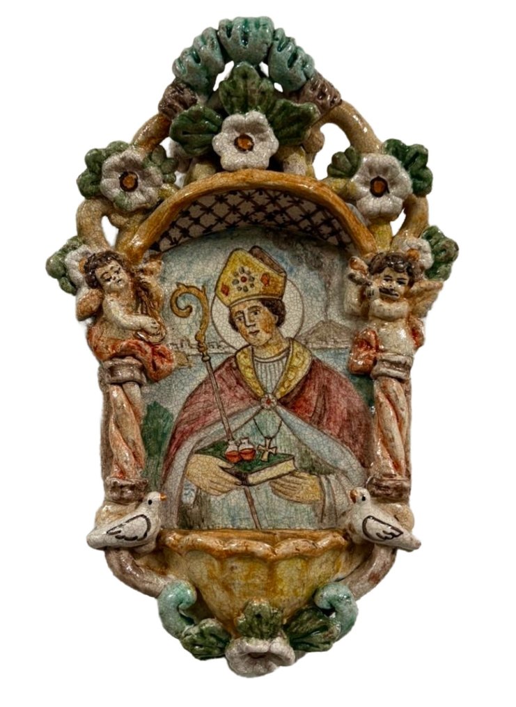 Holy water font - 1950-1960 - San Gennaro - 30 centimeters #1.0