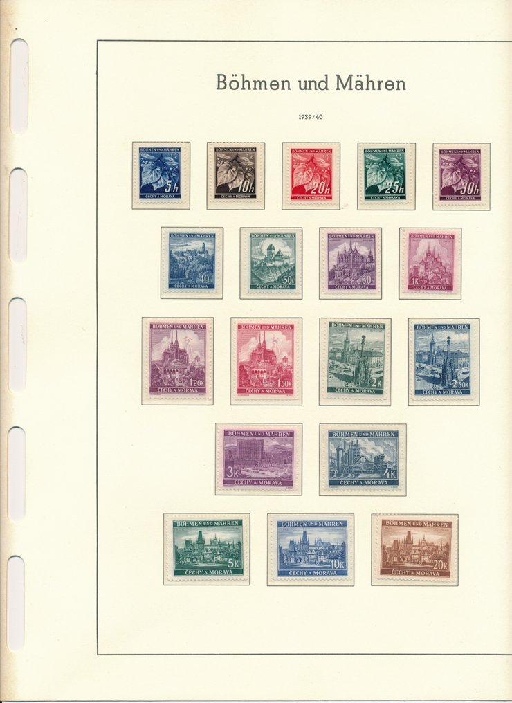 Bohemia and Moravia 1939/1945 - In the main numbers complete collection including service + postage, first edition checked. #4.3