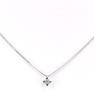 χωρίς τιμή ασφαλείας - Κολιέ με μενταγιόν - 18 καράτια Λευκός χρυσός Διαμάντι (Φυσικό) #2.1