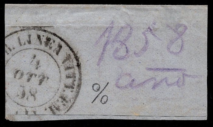 意大利古城邦-撒丁岛 1857/1857 - 撒丁岛 € 9,610 - 20 厘米天蓝色和 80 厘米橙色酒吧。 RRRR - Sassone NN. 17a, 15Aa #1.0