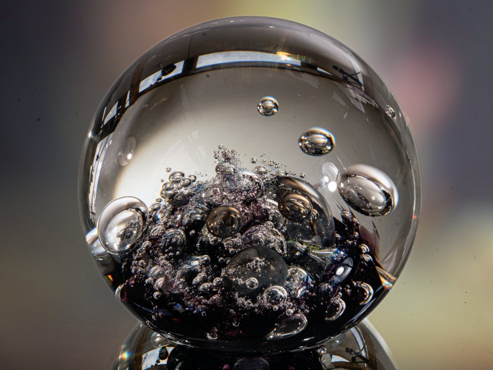 Selkirk Glass - Peter Holmes - 紙鎮 - "Seaburst" (1983) - Ø 7,7 cm - 玻璃 #1.0