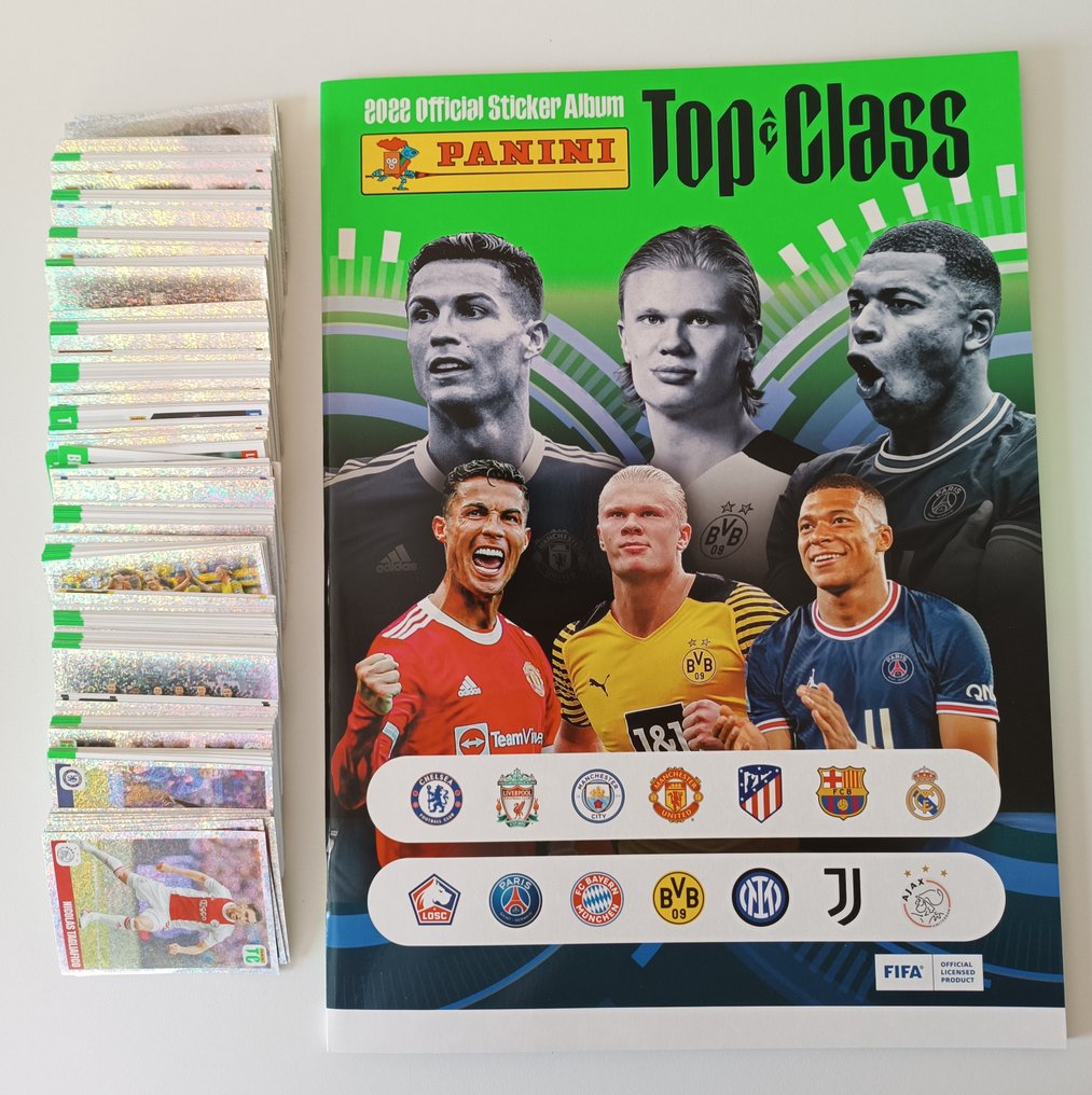 2022 Panini Top Class - 1 Empty album + complete loose sticker set - Good (GD) #1.0