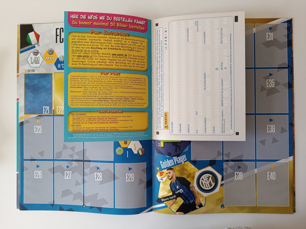 2022 Panini Top Class - 1 Empty album + complete loose sticker set - Good (GD) #2.1