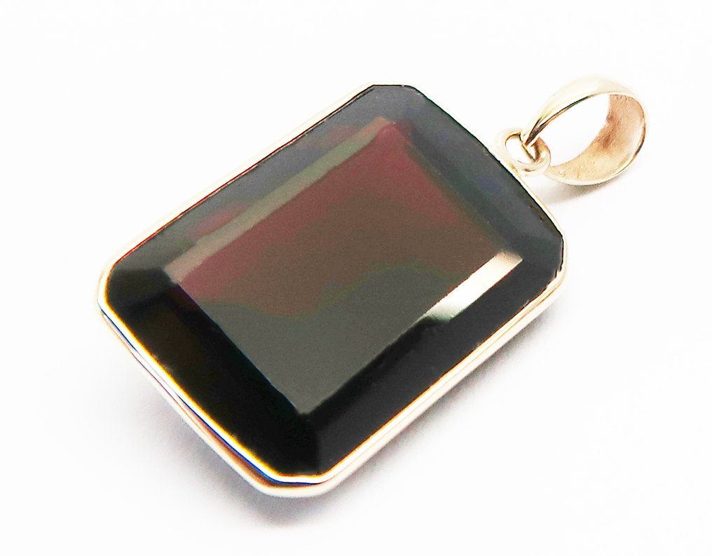 Ingen mindstepris - Vedhæng - 14 karat Gulguld Granat #1.0