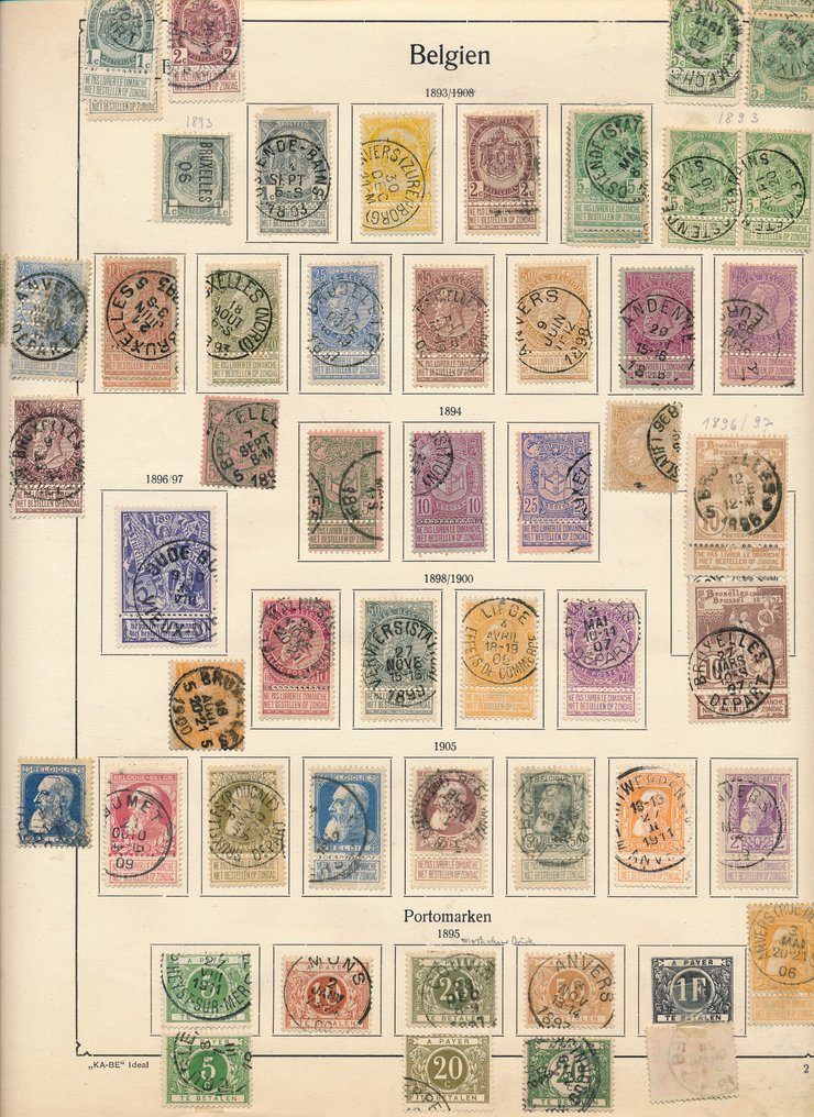 Belgique 1849/1944 - Collection timbrée de la période classique, de nombreux numéros complets, également de bons numéros #1.0