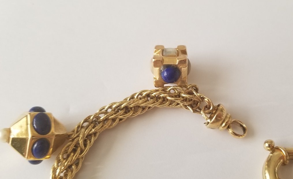 手镯 - 18K包金 黄金 青金石 #3.2