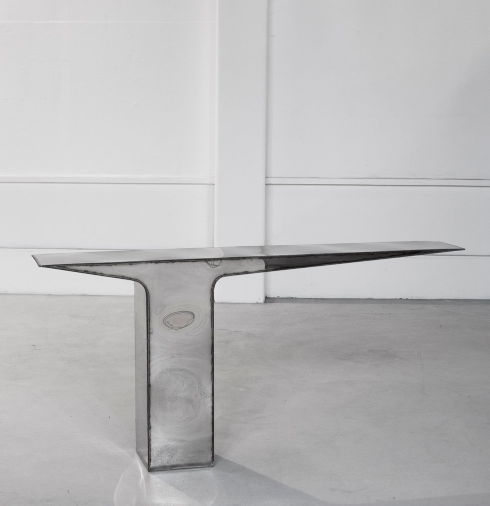 Pol Quadens - Console table - 不銹鋼 - 刀片焊接 #1.0