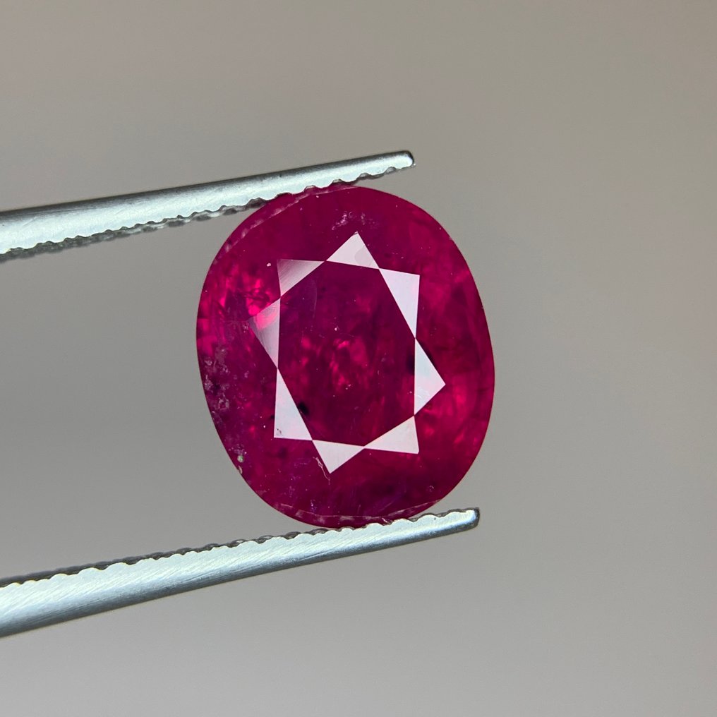 1 pcs Red Ruby - 5.75 ct - Gem research Swiss Lab (GRS) - Natural Afghanistan Ruby #1.0