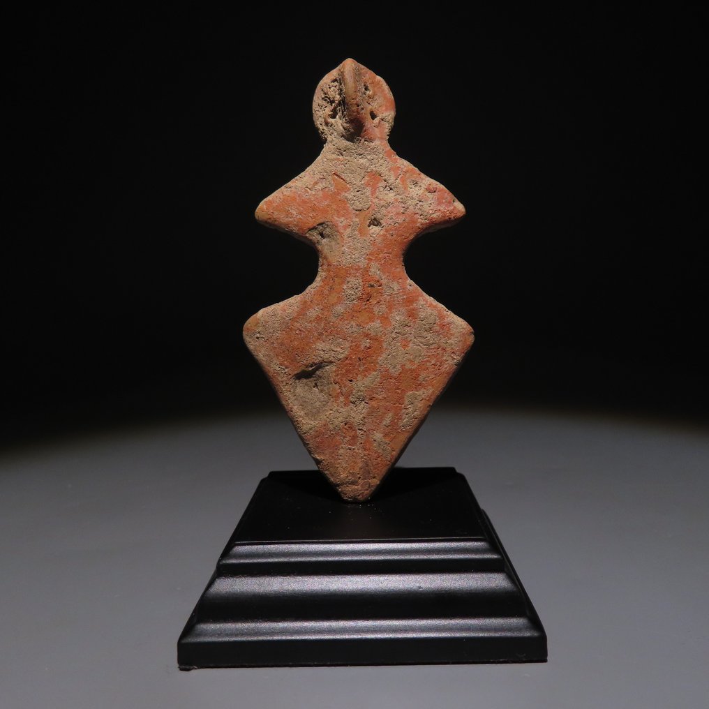 中东的 Terracotta 拟人偶像。公元前四千纪。8.2 厘米 H。TL 测试。 #1.0