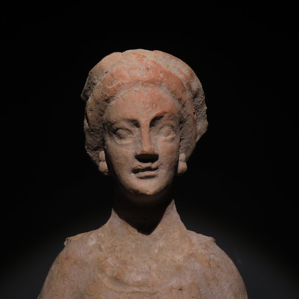 Punisk Terrakotta Fønal figur. 3. til 2. århundrede f.Kr. Højde: 27,5 cm. TL test. #1.0