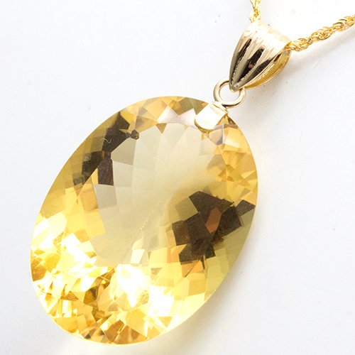 Sem preço de reserva - Colar com pingente - 18 K Ouro amarelo Citrino #4.3