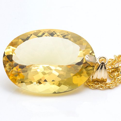 Sem preço de reserva - Colar com pingente - 18 K Ouro amarelo Citrino #3.2