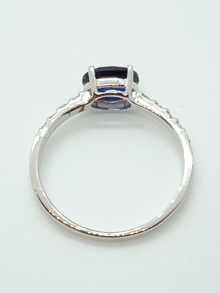 χωρίς τιμή ασφαλείας - Δαχτυλίδι - 18 καράτια Λευκός χρυσός Ζαφείρι - Διαμάντι #4.3