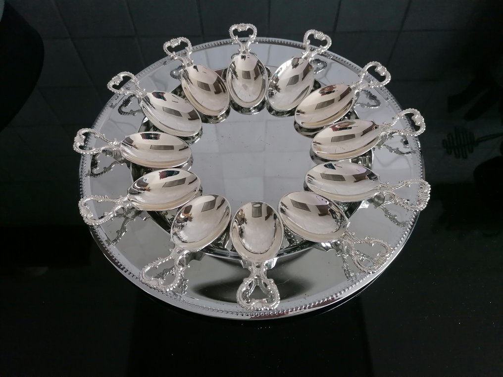 勺 (13) - 娱乐勺带底盘 - 鍍銀 #1.0