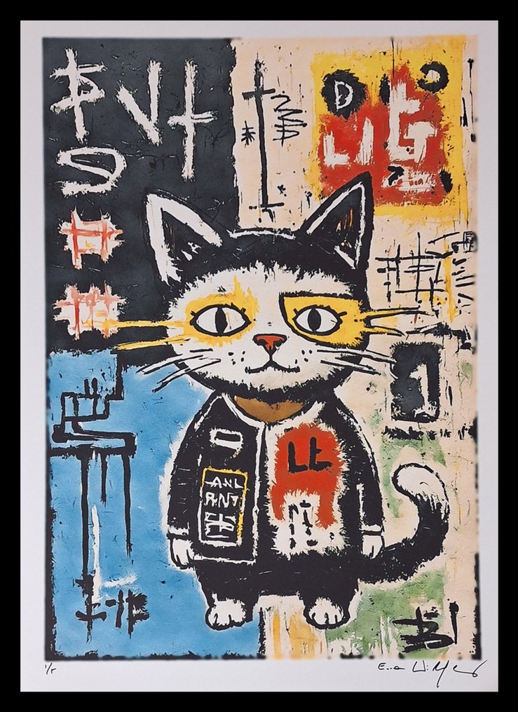 Jiji the cat (Studio Ghibli) - Tribute series - Icons Reimagined Jean-Michel Basquiat - W limitowanej edycji - 2024 #1.0