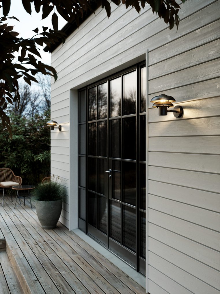 Nordlux - Φωτιστικό τοίχου (2) - Κούρνος 20 - Μαύρο - Μέταλλο, Γυαλί - 2 αντικείμενα #1.0