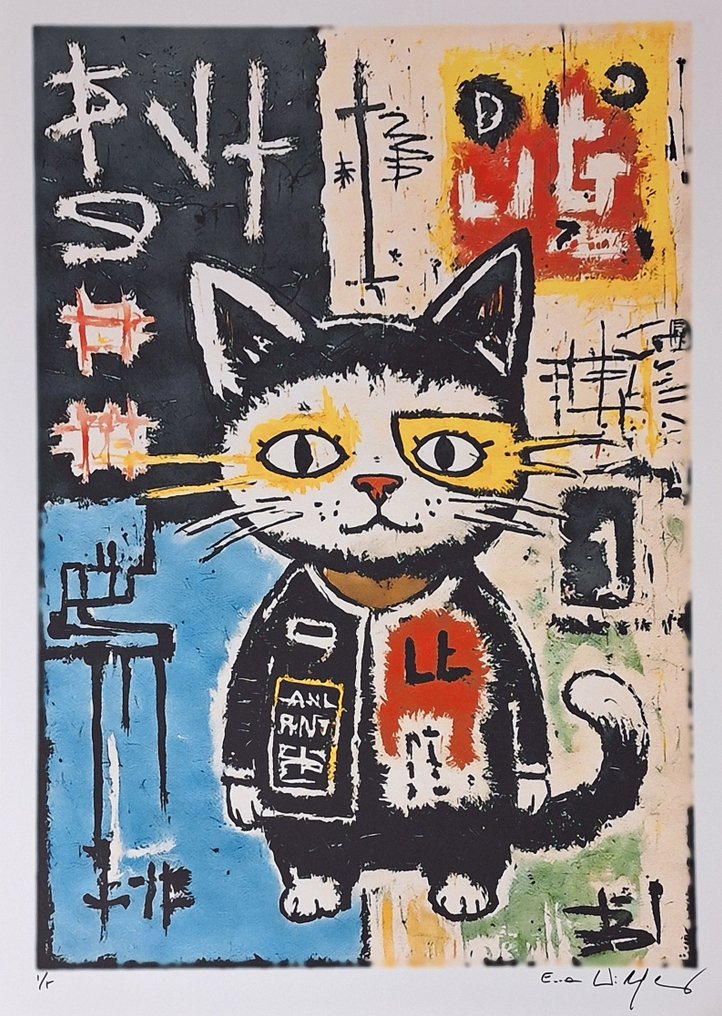 Jiji the cat (Studio Ghibli) - Tribute series - Icons Reimagined Jean-Michel Basquiat - W limitowanej edycji - 2024 #2.1