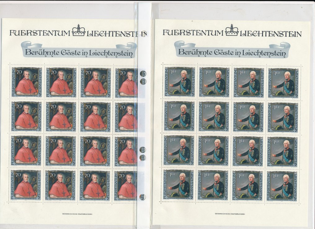 Liechtenstein 1978/1985 - Colectie menta de foi in miniatura, inclusiv 1981/84 aparent completa, valoare de catalog mare! #1.0