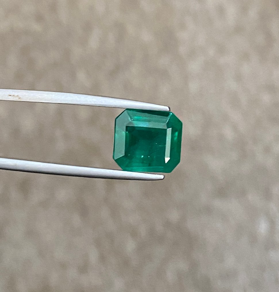 χωρίς τιμή ασφαλείας - 1 pcs  Πράσινο Σμαράγδι  - 5.89 ct - Lotus Gemology - Σπάνιο Μικρό Λάδι #4.3