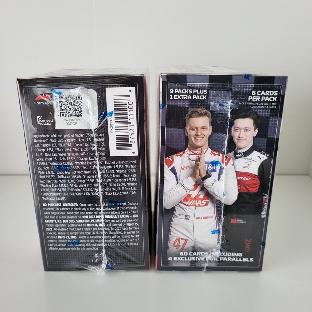 2022 Topps Max Verstappen, Lewis Hamilton, Charles Leclerc - 2 Sealed box - Täydellinen (M) #1.0