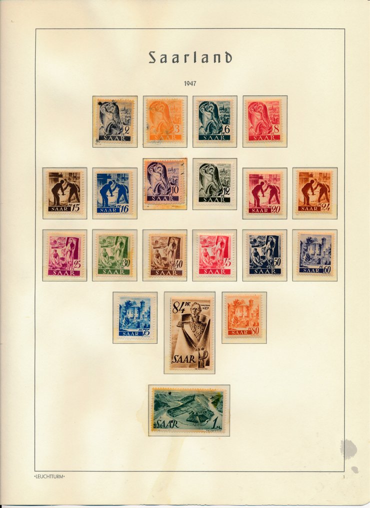 萨尔 1947/1959 - 在主要数字完整集合包括块对 #2.1