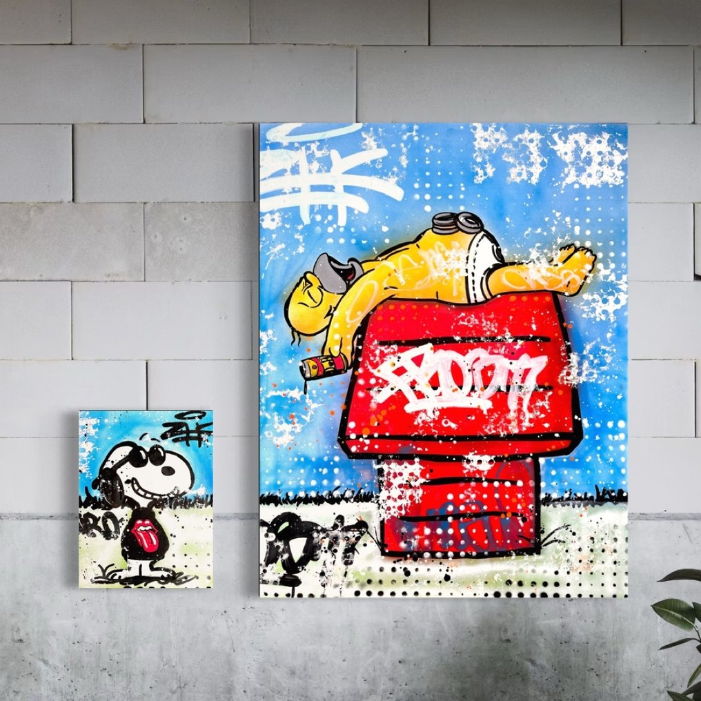 Moabit - Homer Simpson VS Snoopy X Heavy Sleepover /Diptych/ XL #1.0