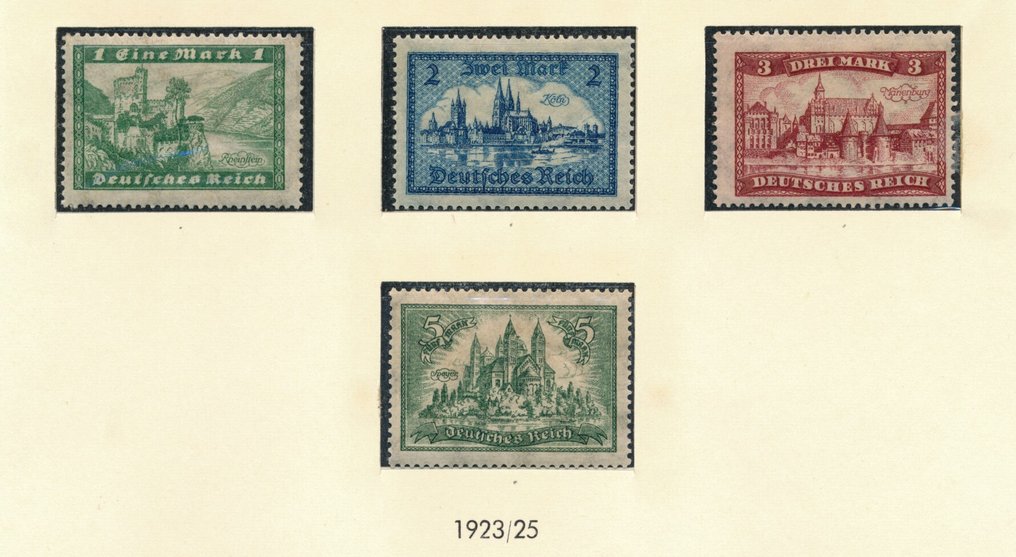 德意志帝国 1924/1932 - 预印纸上的收藏，几乎只有完整版 #3.2