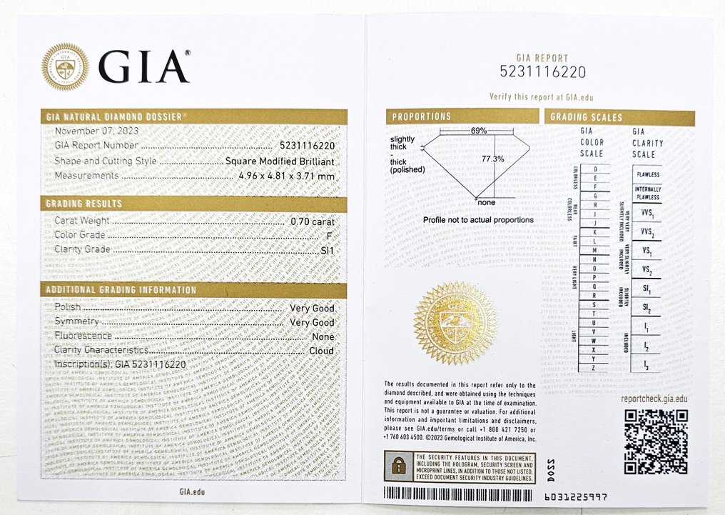 Δαχτυλίδι αρραβώνων - 14 καράτια Λευκός χρυσός - 1.02ct. tw. Διαμάντι (Φυσικό) - Διαμάντι - Φ/ΣΙ1 ΓΙΑ #2.1