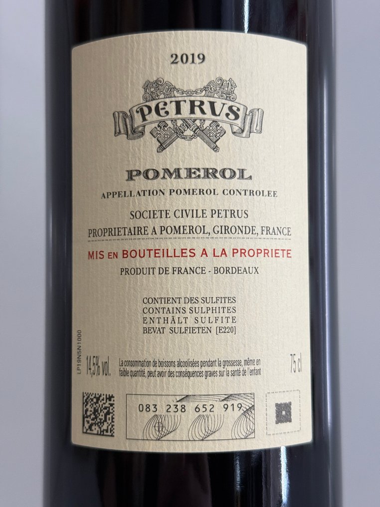 2019 Petrus - Pomerol - 1 Butelka (0,75 l) #3.2
