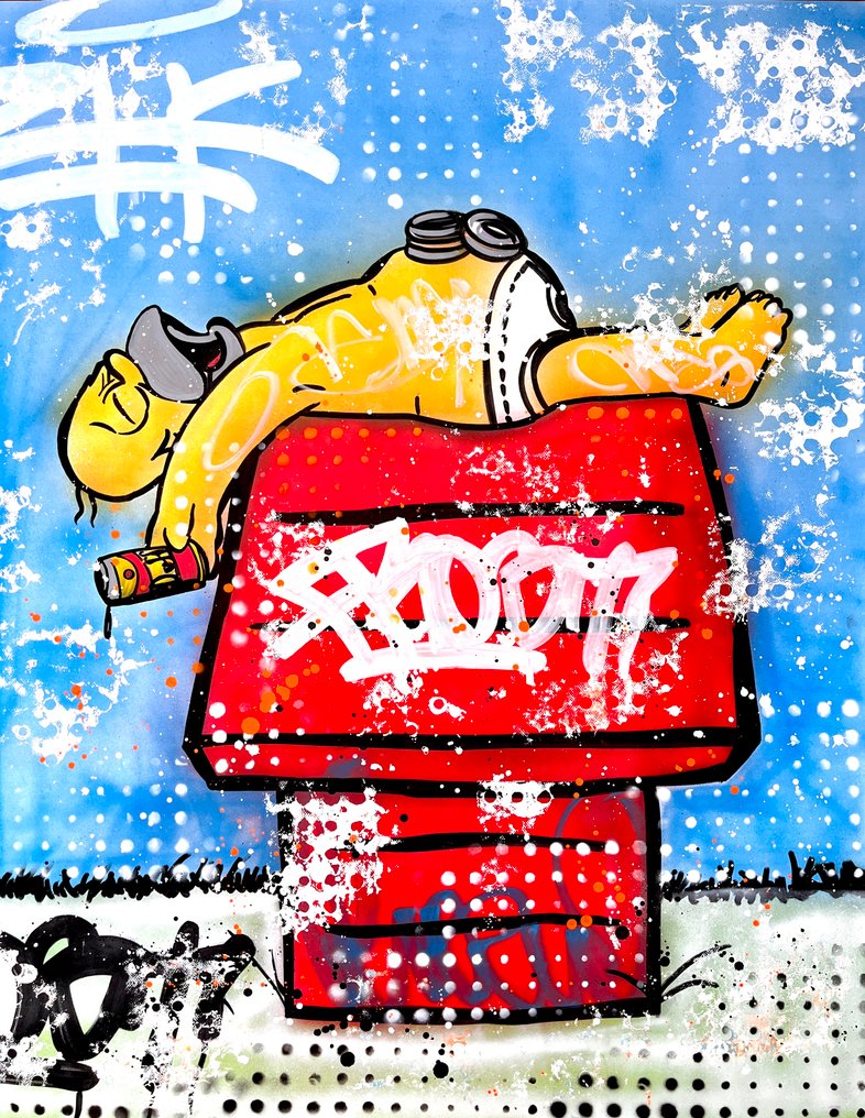 Moabit - Homer Simpson VS Snoopy X Heavy Sleepover /Diptych/ XL #3.2