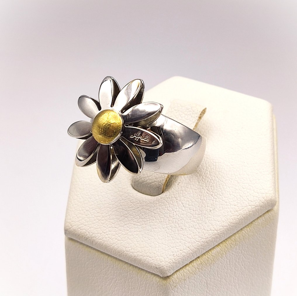 Other brand - Δαχτυλίδι - Aprile - 18 καράτια Λευκός χρυσός, Κίτρινο χρυσό #1.0