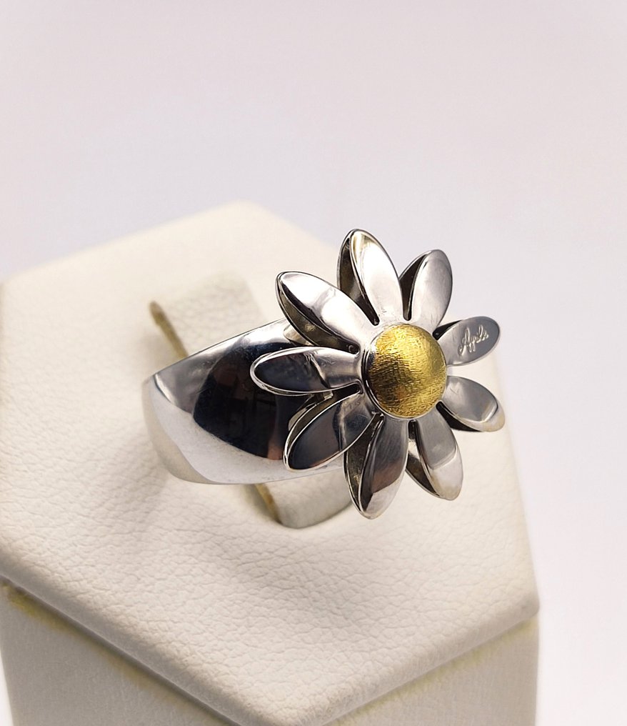 Other brand - Δαχτυλίδι - Aprile - 18 καράτια Λευκός χρυσός, Κίτρινο χρυσό #1.0