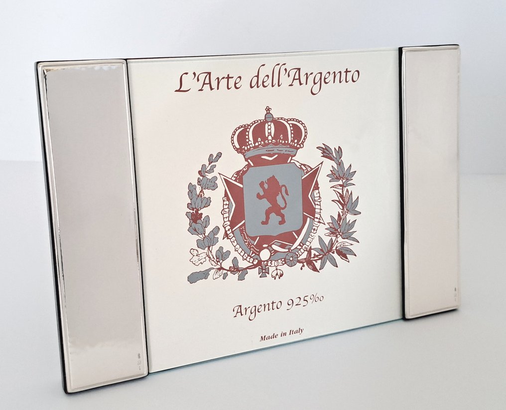 Argento 925 - Fotolijst- zilveren zijkanten met gehamerd motief - .925 zilver #4.3