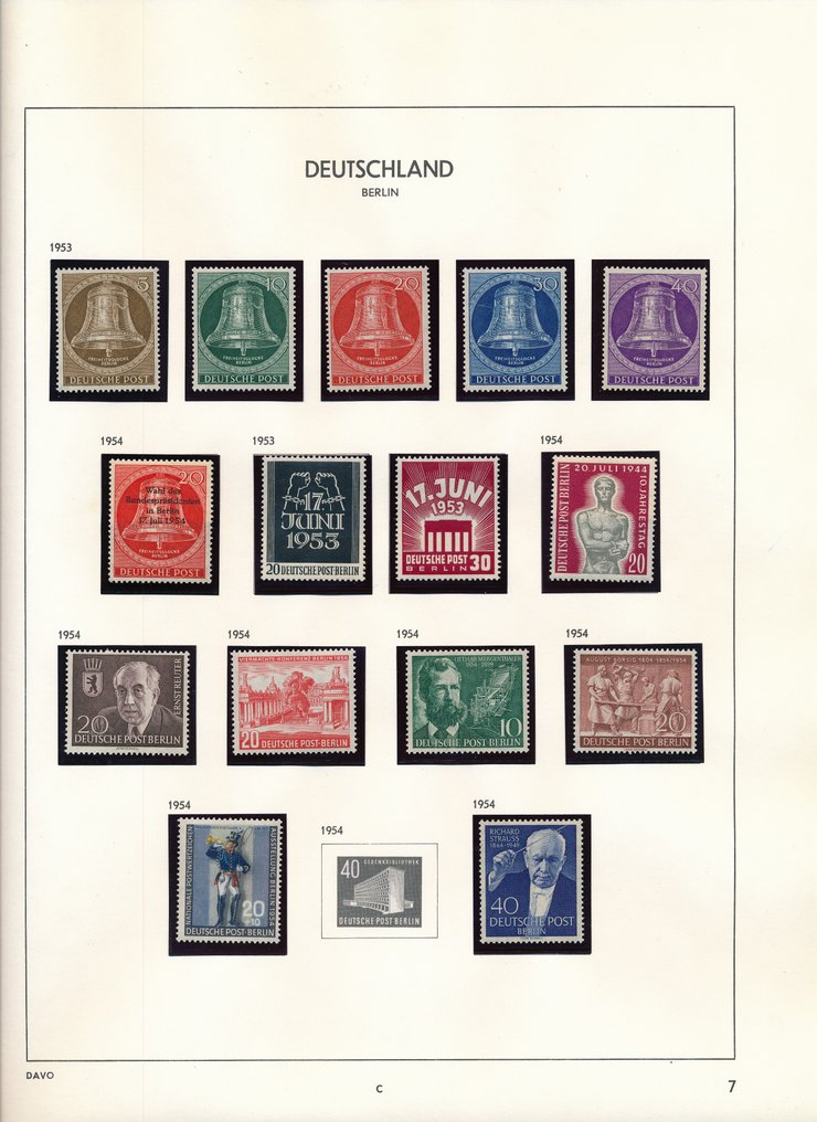 Berlino 1951/1980 - Collezione perfetta con alcune emissioni migliori, tra cui: tutte le campane, uomini 1952 ecc. #2.1