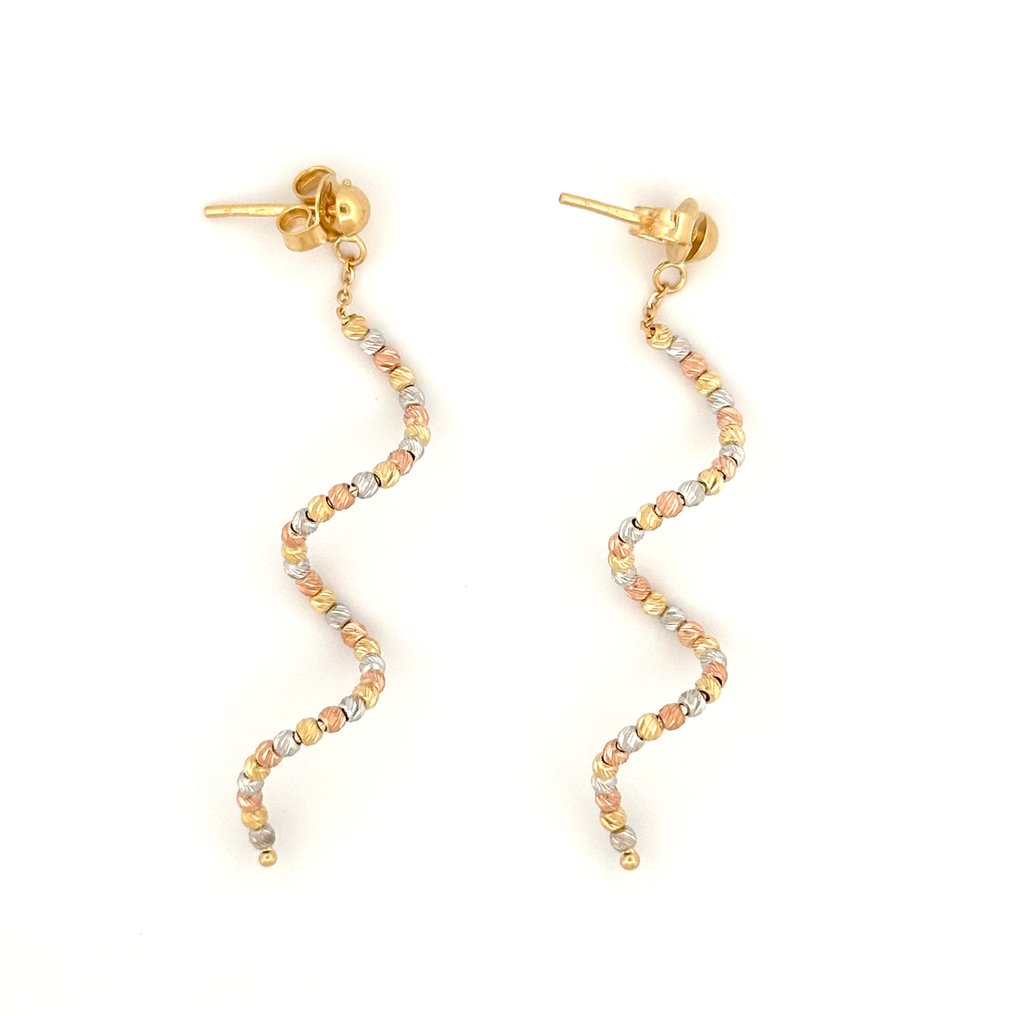 Handmade - 耳环 - Orecchini pendenti - 3.3 g - 18K包金 黄金, 白金, 玫瑰金 #3.2