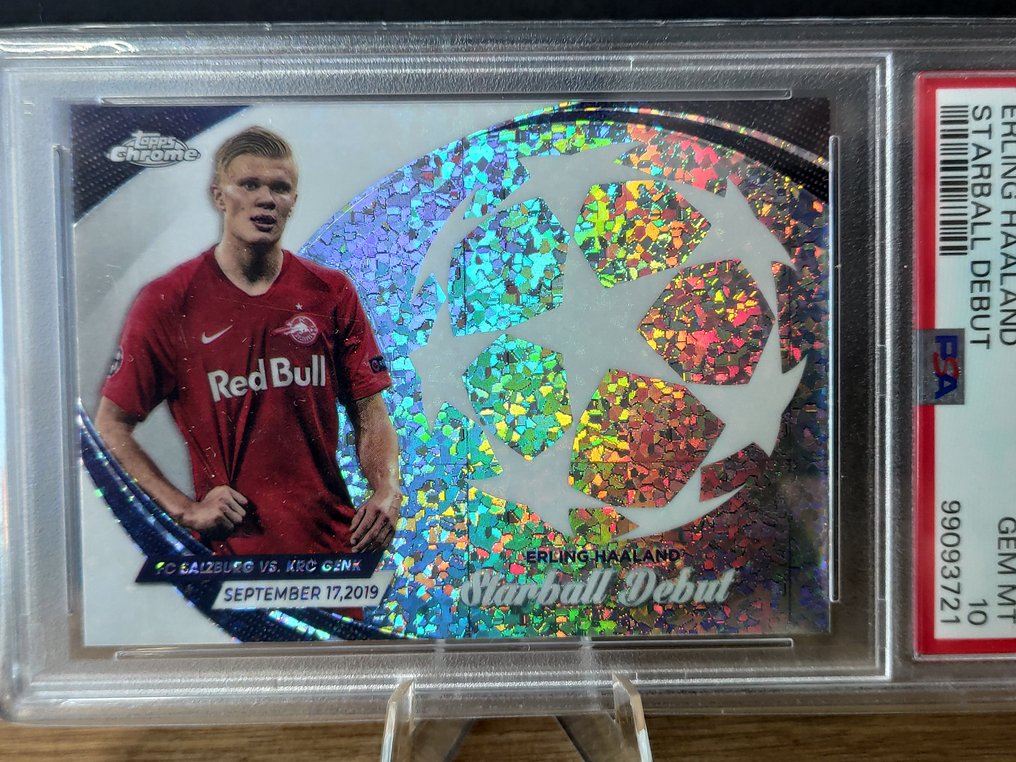 2023/24 Topps Chrome UCC Erling Haaland - Starball Debut - PSA 10 Graded card #3.2
