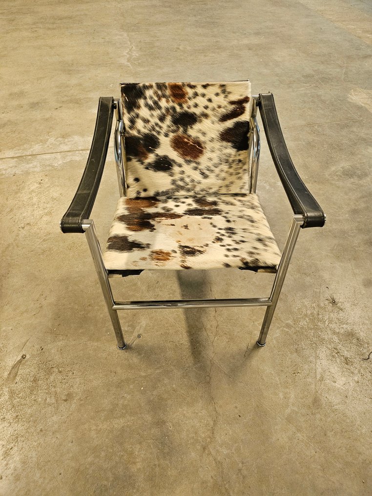 Cassina - Le Corbusier - 扶手椅 - LC1 - 鉻 - 牛皮 #1.0