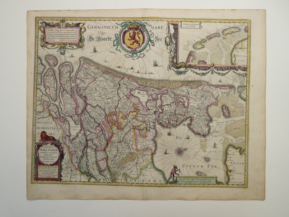 Netherlands - Holland / Texel; Henricus Hondius - Comitatus Hollandiae novissima descriptio - 1621-1650 #1.0