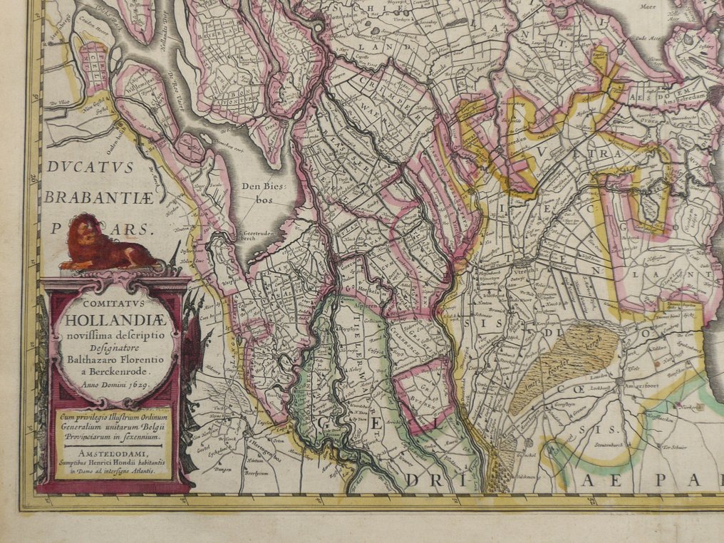 Netherlands - Holland / Texel; Henricus Hondius - Comitatus Hollandiae novissima descriptio - 1621-1650 #4.3