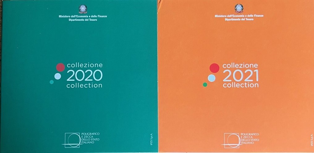 Italy. Year Set (BU) 2020/2024 (3 verschillende) (No reserve price) #2.1