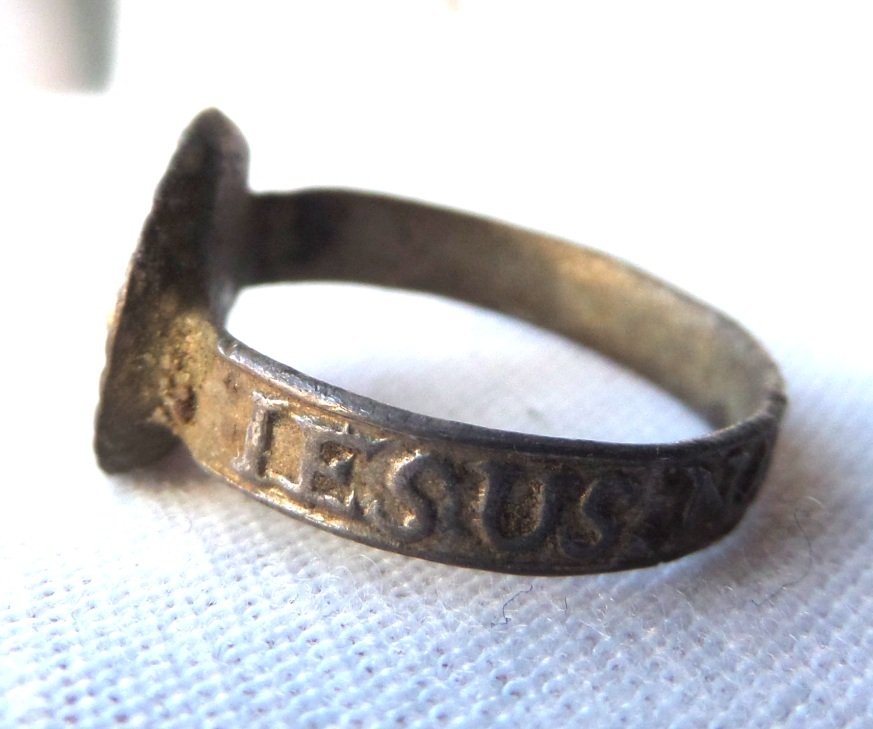 文艺复兴时期 银 拿撒勒的耶稣，犹太人的王的戒指 #3.2