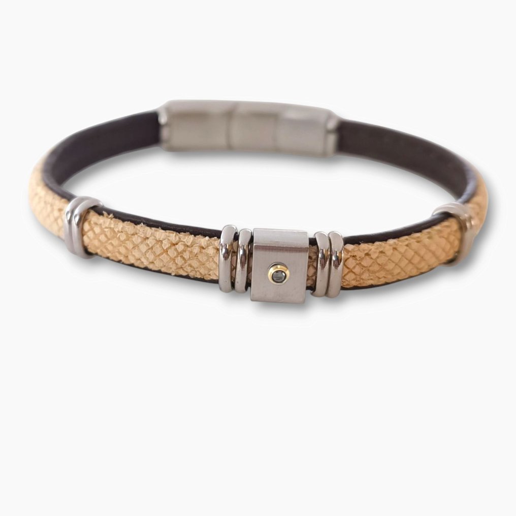 Other brand - 钻石 - 18K包金 - 钢, 黄金 - 手镯 - 手工的 #1.0