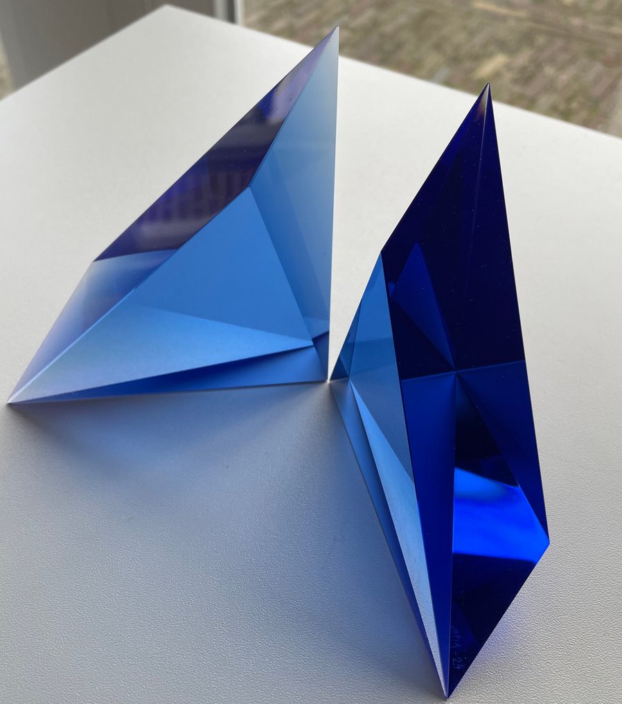 Jaroslav Marek Unique 2 delig - Γλυπτό, “ It Takes Two” - 10 cm - Γυαλί #3.2