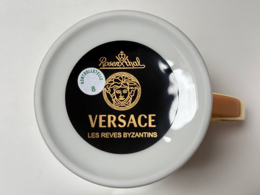 Rosenthal - Versace - Beaker - Beaker with handle - 9 cm - Byzantin Dreams Les Reves Byzantins - Porcelain - originally packaged, new #3.2